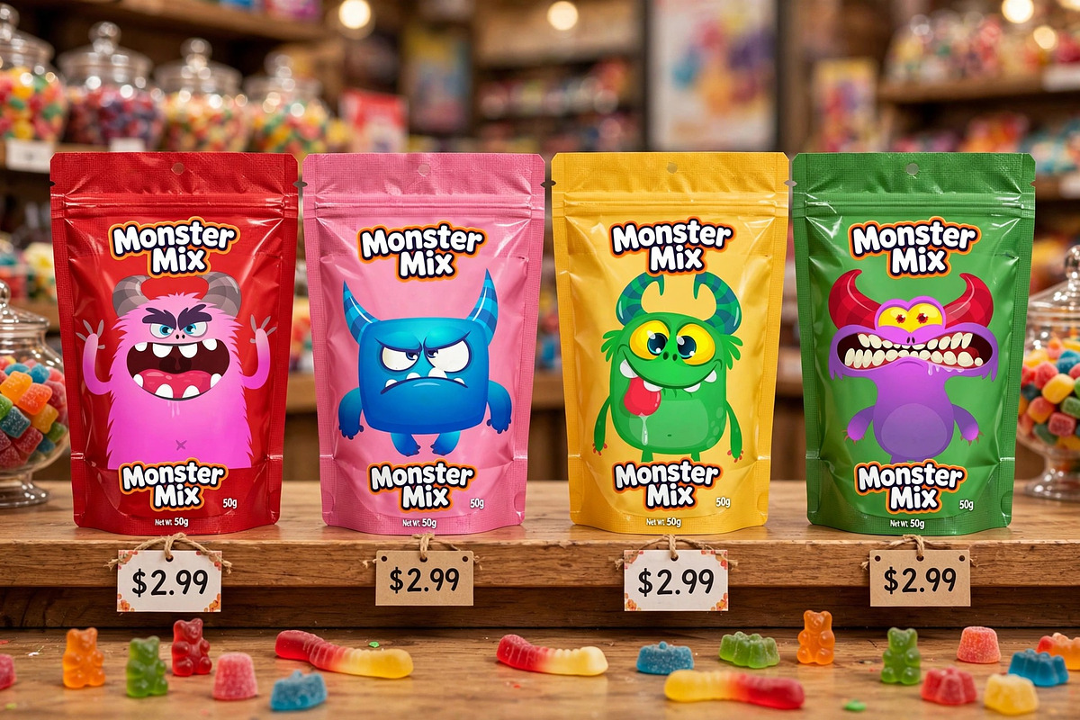 Milkshake Munchers - 6 Cute Monsters, a Seasonal Illustration by D R A W K M A N (Photo 4 of 4)