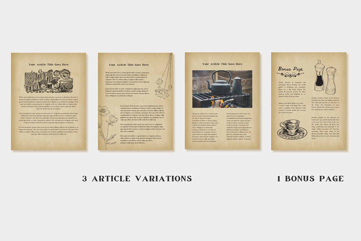 Vintage Cookbook Template CANVA, a Magazine Template by OrganizationOasisRo (Photo 5 of 10)