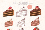 SALE! Cakes & Chocolate Collection, a Decorative Illustration by Irina Diasli (Thumbnail 3 of 14)