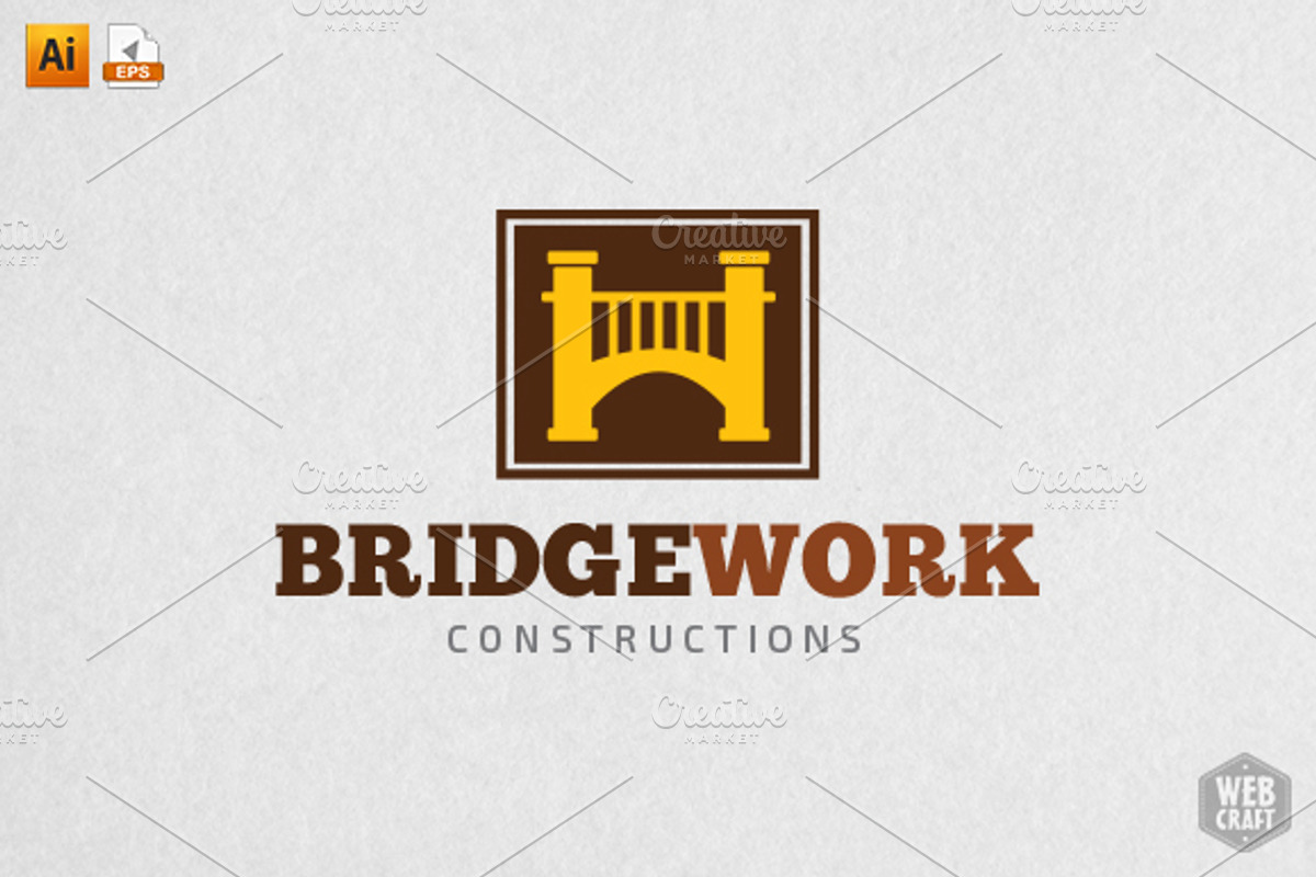 BridgeWork Real Estate Logo Template, a Branding & Logo Template by WebCraft (Photo 1 of 4)