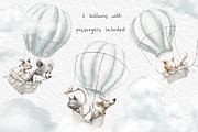 Air travelers. Hot air, hang glider, an Animal Illustration by MeadowFox (Thumbnail 3 of 10)