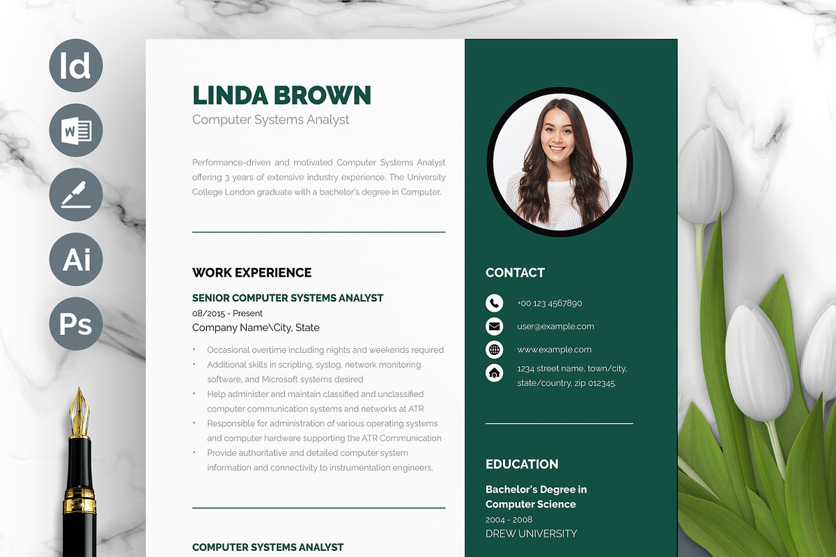Artistic Resume & Portfolio, a Resume Template by ResumeInventor (Photo 1 of 5)