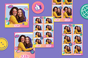 Retro Y2K Photo Strip Layouts, a Card Template by BrandPacks (Thumbnail 1 of 5)