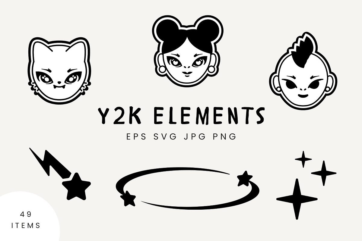 Y2K Decorative Design Elements, a Person Illustration by Kristina Chistiakova (Photo 1 of 4)