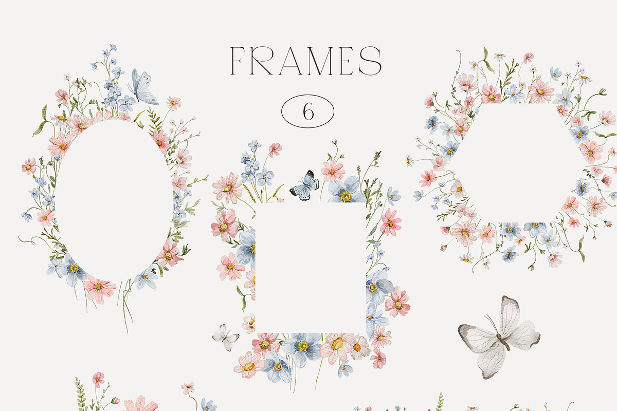 Watercolor Tiny Meadow, a Decorative Illustration by AleksaArt (Photo 9 of 13)