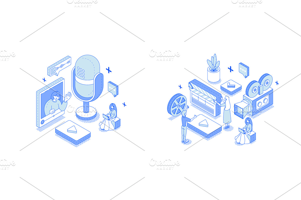 Isometric Illustrations Bundle, a Work Illustration by alexdndz (Photo 4 of 4)