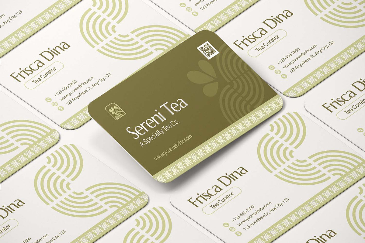 Sereni Tea - Business Card, a Business Card Template by Fannan Studio (Photo 3 of 3)