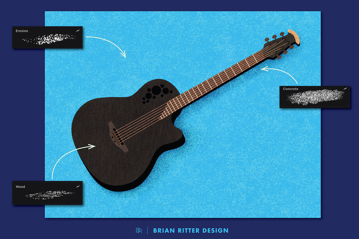 Texture Kit for Procreate, a Brush Add-On by Brian Ritter Design
