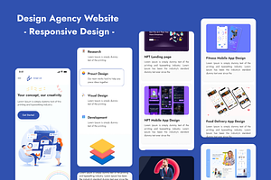 Design Agency Website landing page