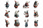 Christmas Icy Blue Teddy Teddy Bear, an Illustration by SinaCreation (Thumbnail 2 of 7)