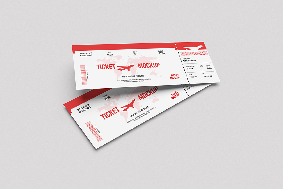 Ticket Mockup, a Product Mockup by HanaSaka_Studio (Photo 2 of 5)