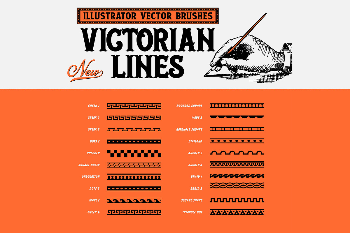 Victorian Lines Vector Brush Kit, a Brush Add-On by MightySHORT (Photo 3 of 7)