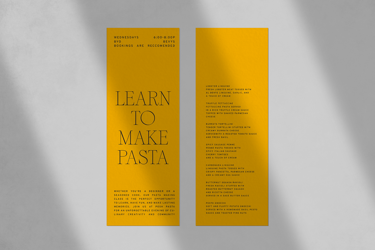 The Long Menu Mockup, a Stationery Template by makeitnicemockups (Photo 1 of 7)