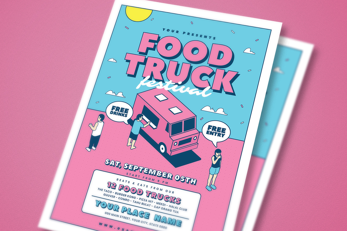 Food Truck Event Flyer, a Flyer Template by Guuver (Photo 3 of 3)