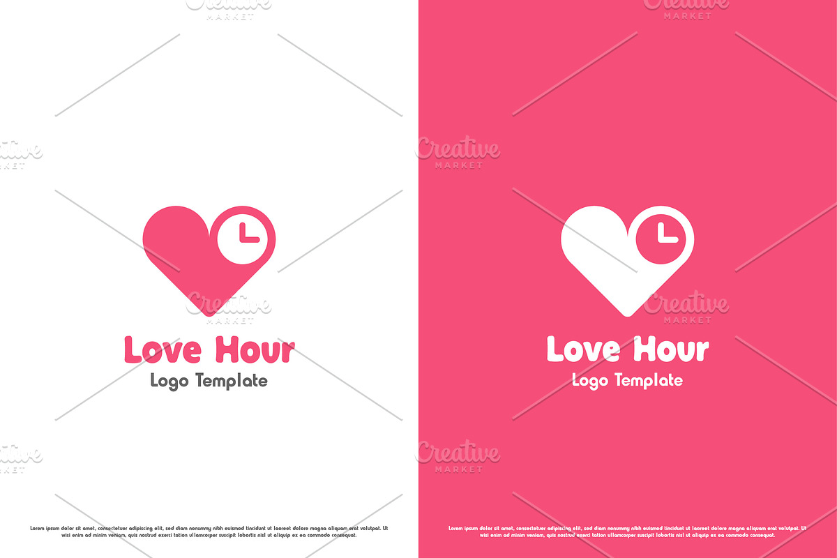 Heart Hour Logo Design Illustration, a Branding & Logo Template by Morvana Crew