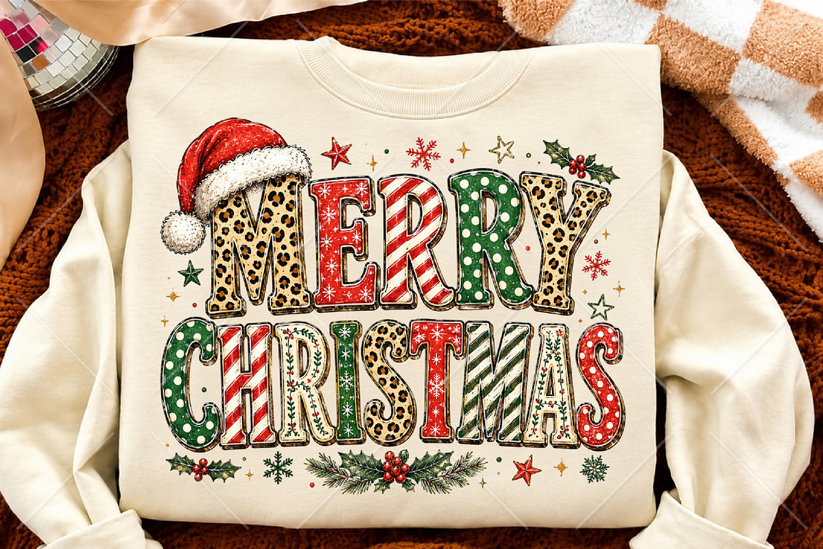 Leopard Merry Christmas PNG, a Seasonal Illustration by Canvas Craft (Photo 4 of 6)
