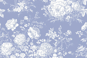 Seamless pattern, vintage floral pattern featuring elegant white, a Pattern Graphic by Studio ANNA