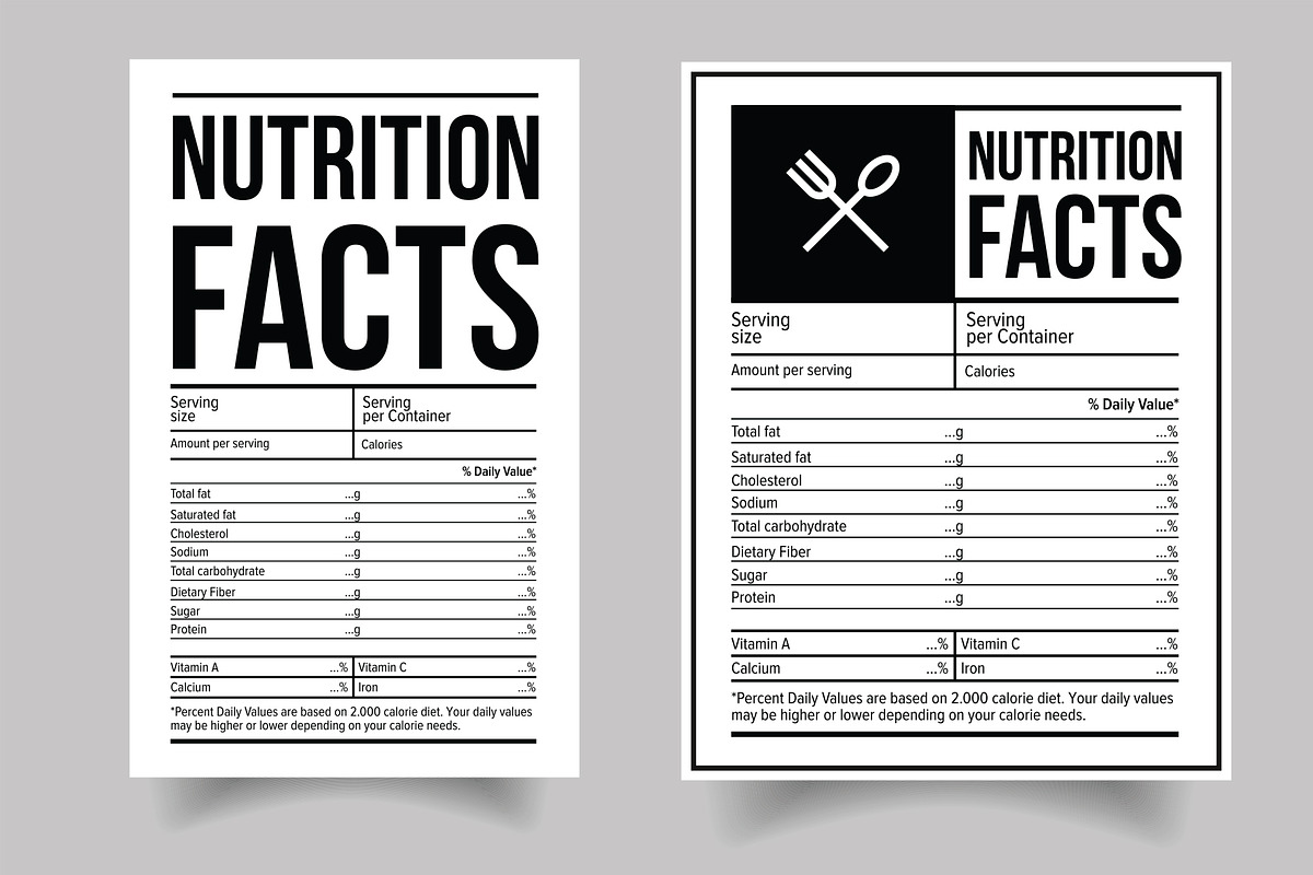 Nutrition Facts food label sticker, a Food Illustration by Lin´s