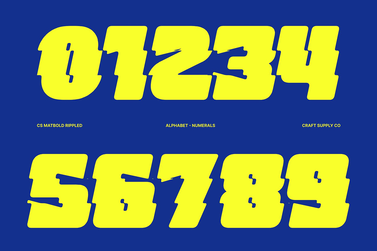 CS Matbold Rippled, a Sans Serif Font by Craft Supply Co. (Photo 3 of 8)