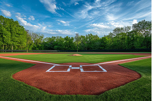 Thrilling American baseball field, a Sports & Recreation Photo by Ylivdesign