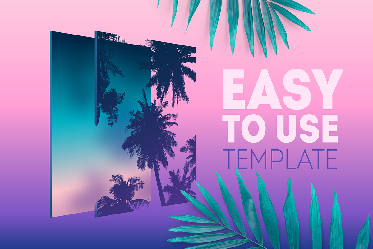 Tropical background template, an Illustration by Re2deer (Photo 5 of 5)