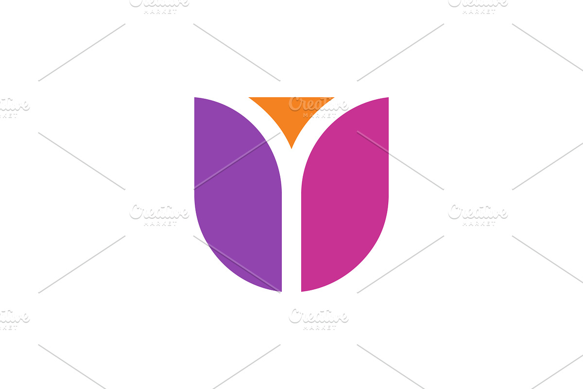 UY or YU Flower Logo Design, a Branding & Logo Template by ganuDESIGN