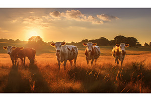 cattle texas cows ai generated, an Animal Photo by pikepicture