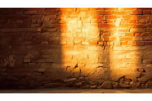 window brick wall with light ai, a Background Photo by pikepicture