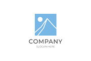 Modern minimalist mountain logo, a Branding & Logo Template by Medianeka (Thumbnail 1 of 3)