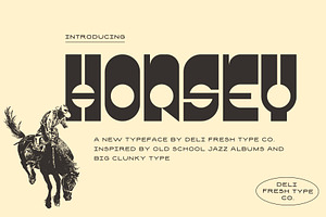 Horsey: A Big Clunky Typeface
