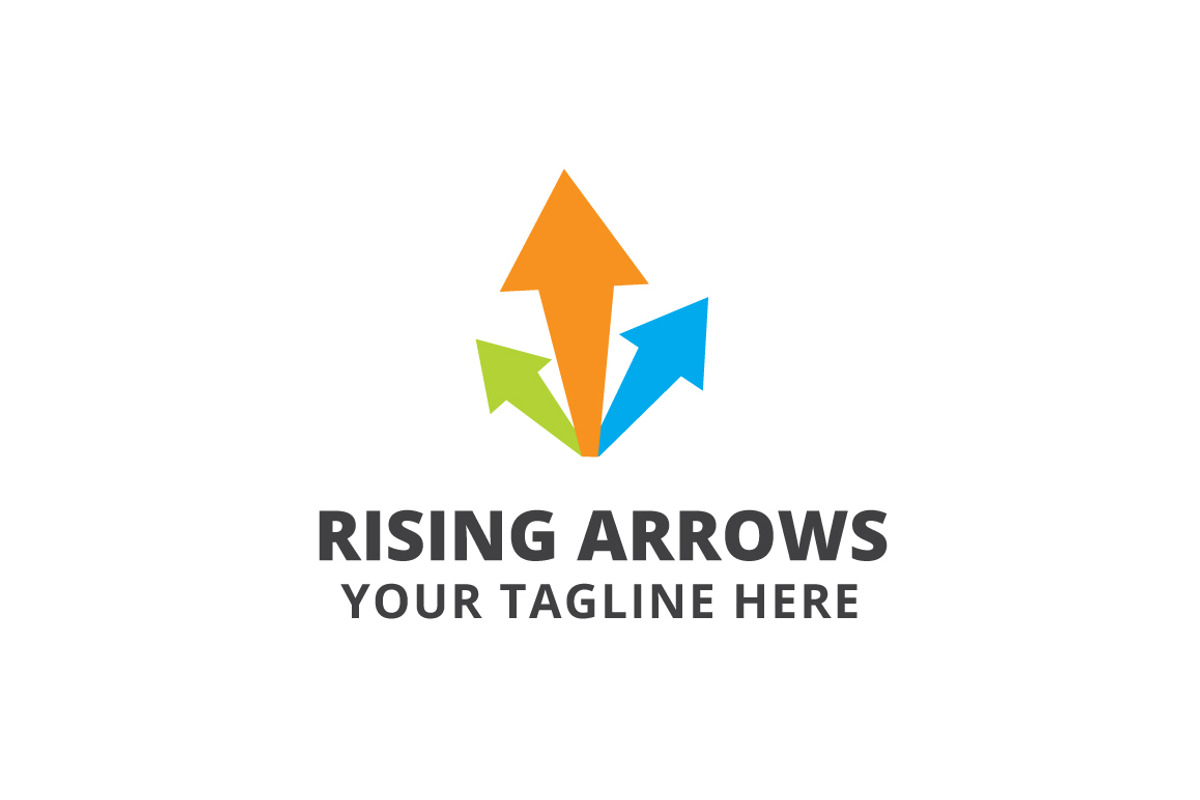Rising Arrows Logo Template, a Branding & Logo Template by Logo20