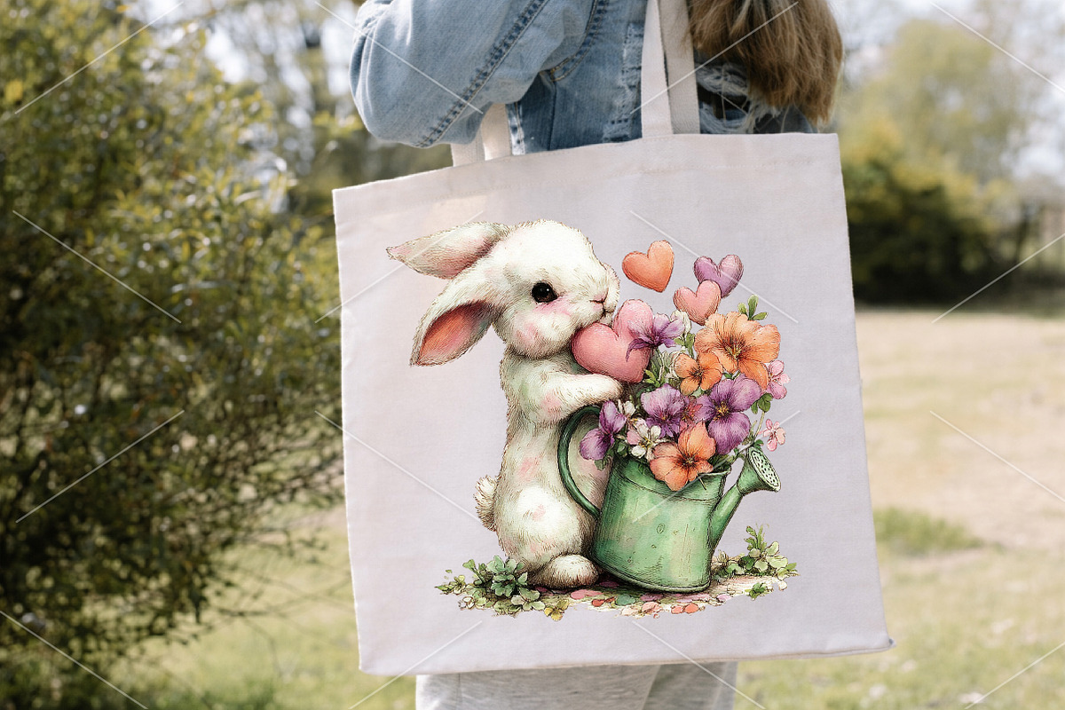 Whimsical Mother's Day Bunny Clipart, a Seasonal Illustration by Canvas Craft (Photo 5 of 7)