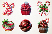 Christmas Candy Canes & Sweets Clipa, an Illustration by RobertsArt (Thumbnail 5 of 7)