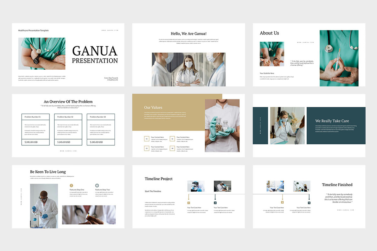 Ganua : Healthcare Powerpoint, a Presentation Template by Punkl Camp (Photo 2 of 9)
