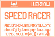 Speed Racer Font, a Sans Serif Font by weknow (Thumbnail 1 of 8)