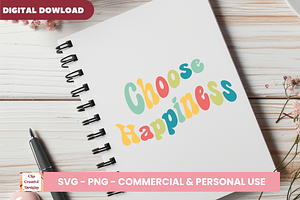 Choose Happiness SVG Cut Files