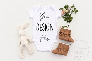 Baby Bodysuit Vest Mockup JPG