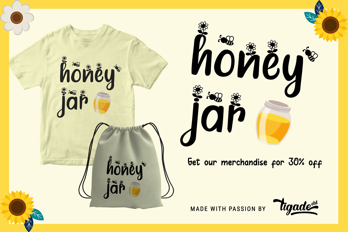 Summerbee | Summer Sunflower Bee, a Font by Tigadestd Type (Photo 5 of 9)