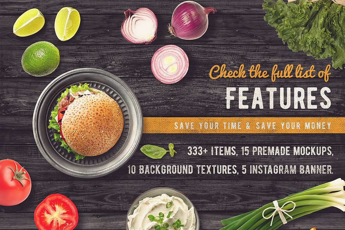 The Burger Bar - Scene Generator, a Merchandise Mockup by relineo.mock-ups (Photo 2 of 5)