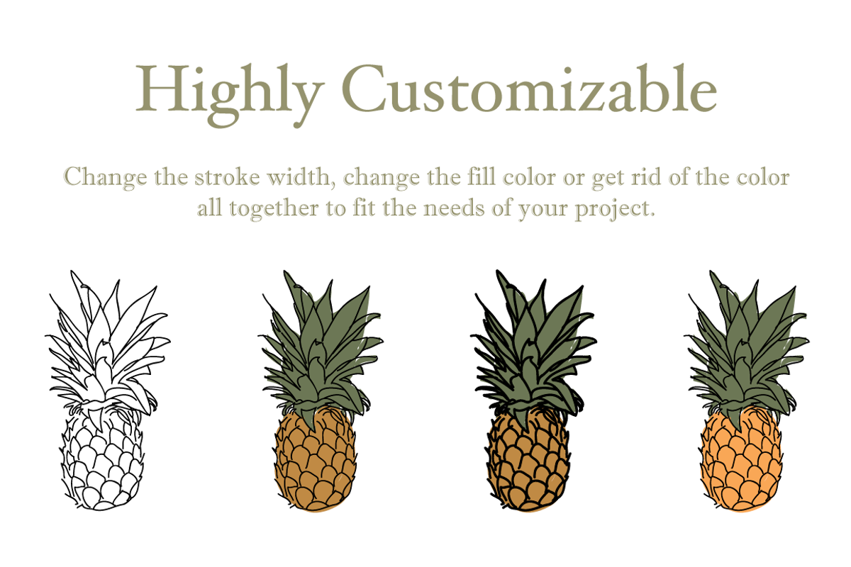 20 Hand Drawn Fruit Illustrations, a Food Illustration by Linseed Studio (Photo 2 of 3)