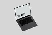 FLYING Macbook Laptop Mockups, a Device Mockup by Croma Studio (Thumbnail 3 of 6)