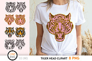 Tiger Clipart & Lineart PNGs, an Animal Illustration by SLS Lines (Thumbnail 3 of 7)