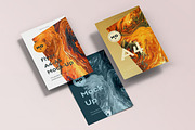 Floating Three Paper Flyer Mockup, an Advertising Mockup by DesignRushMarket (Thumbnail 1 of 2)