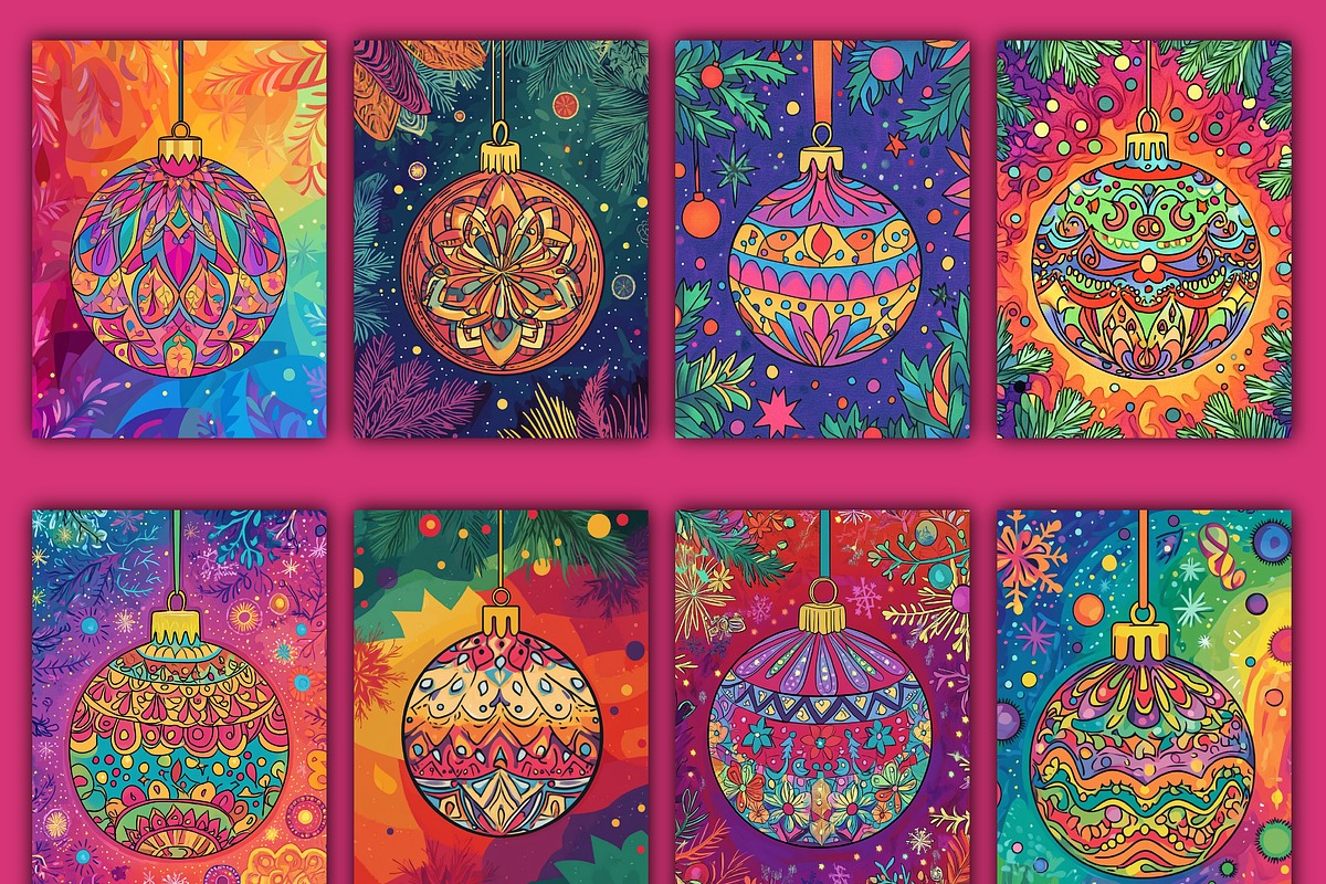 150 Christmas Ornament Coloring Page, a Decorative Illustration by Coco Bloom (Photo 2 of 4)