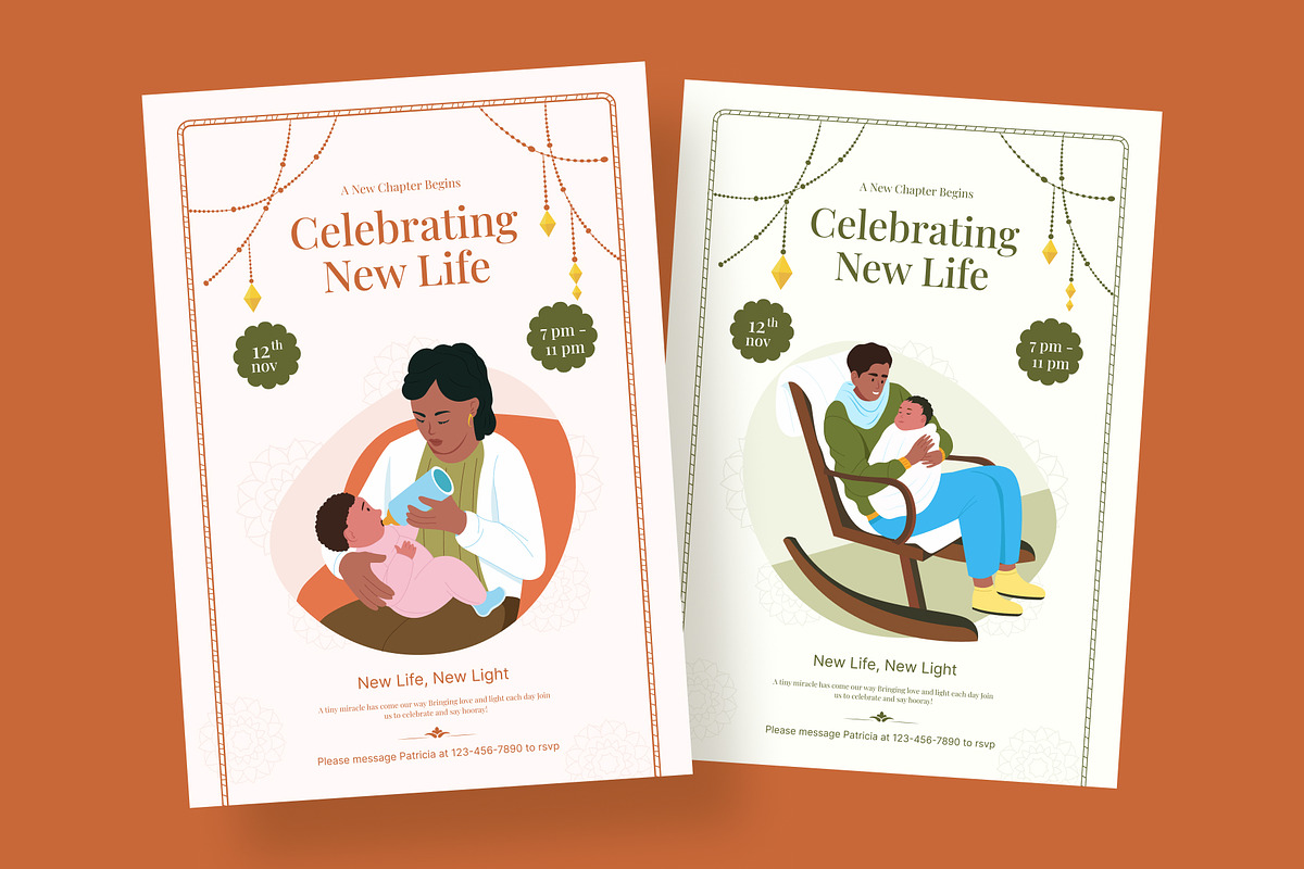 Newborn Baby Illustration Set, a Person Illustration by Brickclay (Photo 4 of 8)