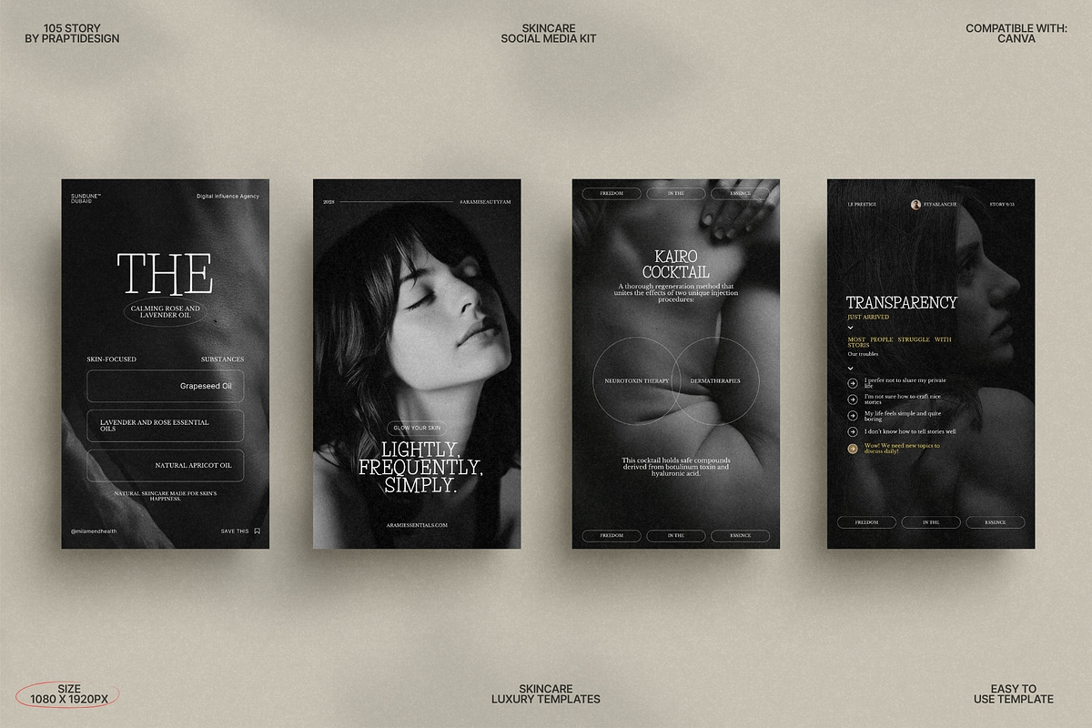 Canva Stories for Skincare Brand preview 6