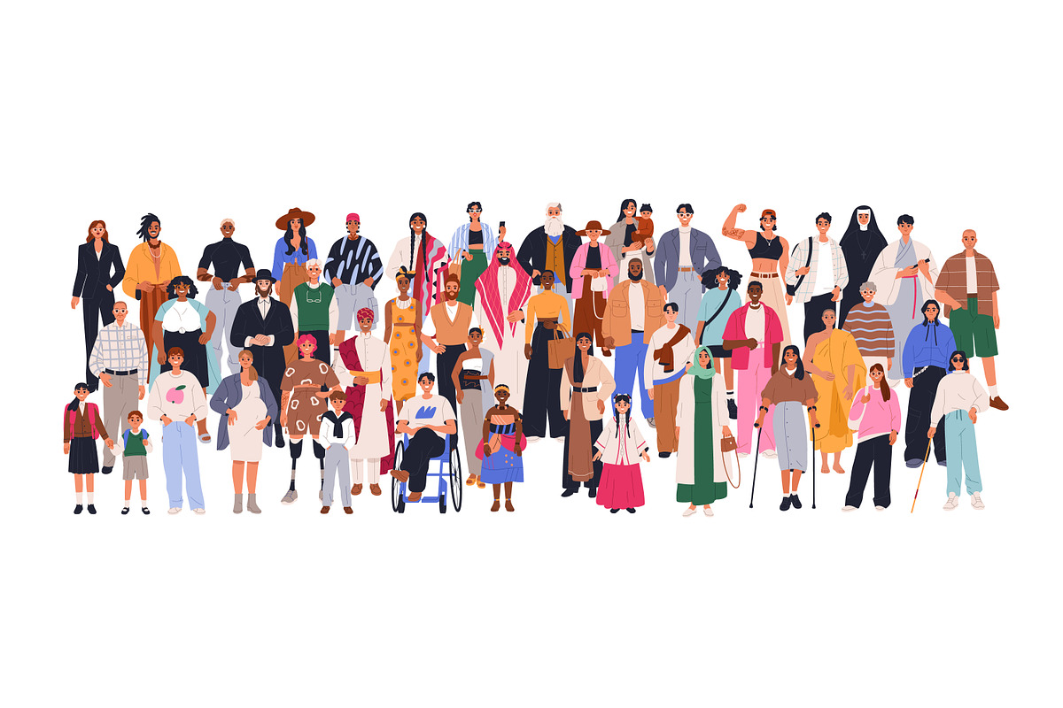 Diverse people group, society, a Person Illustration by Good Studio (Photo 2 of 7)