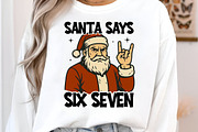 Funny Santa Says Six Seven Png, an Illustration by Libby Wishes (Thumbnail 2 of 8)