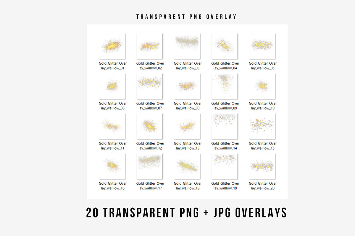 12 sparkle and glitter PNG overlays, a Layer Style Add-On by Walllow Creatives (Photo 5 of 6)