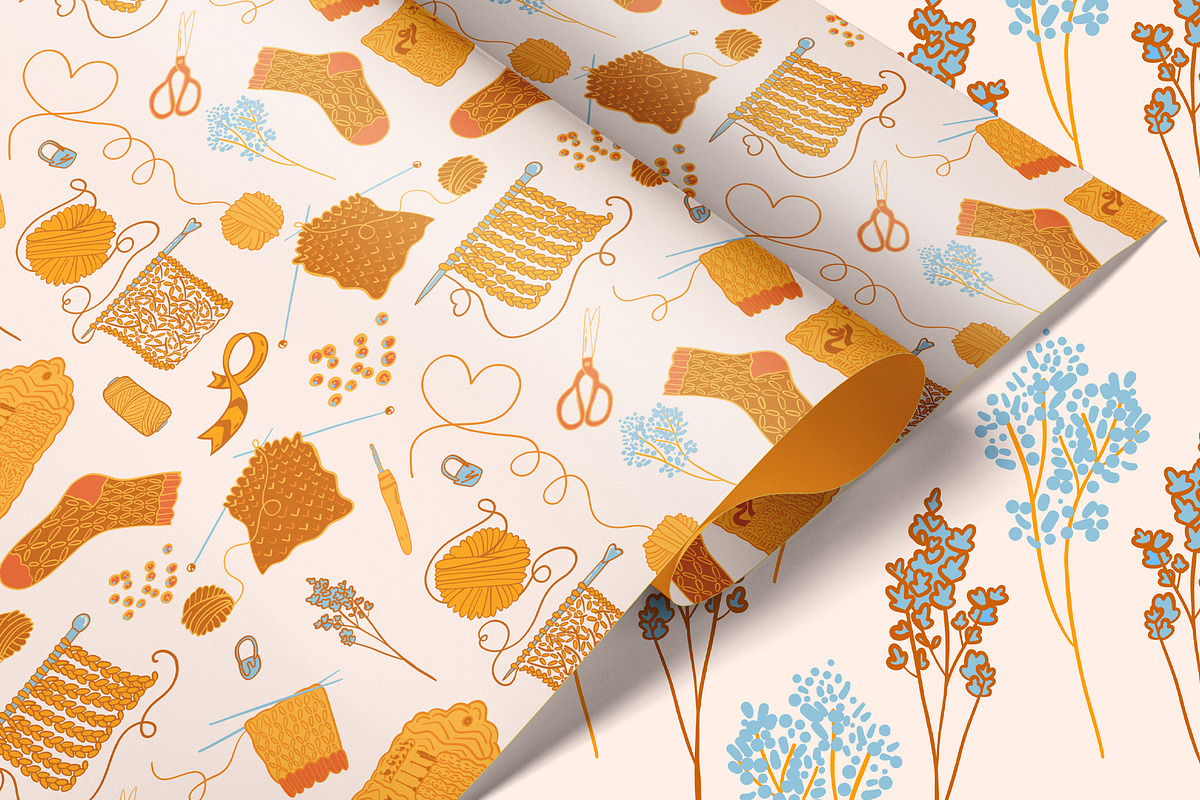 Knitting & Crochet clipart patterns, a Work Illustration by Carpet Tapete Pretzel (Photo 7 of 13)